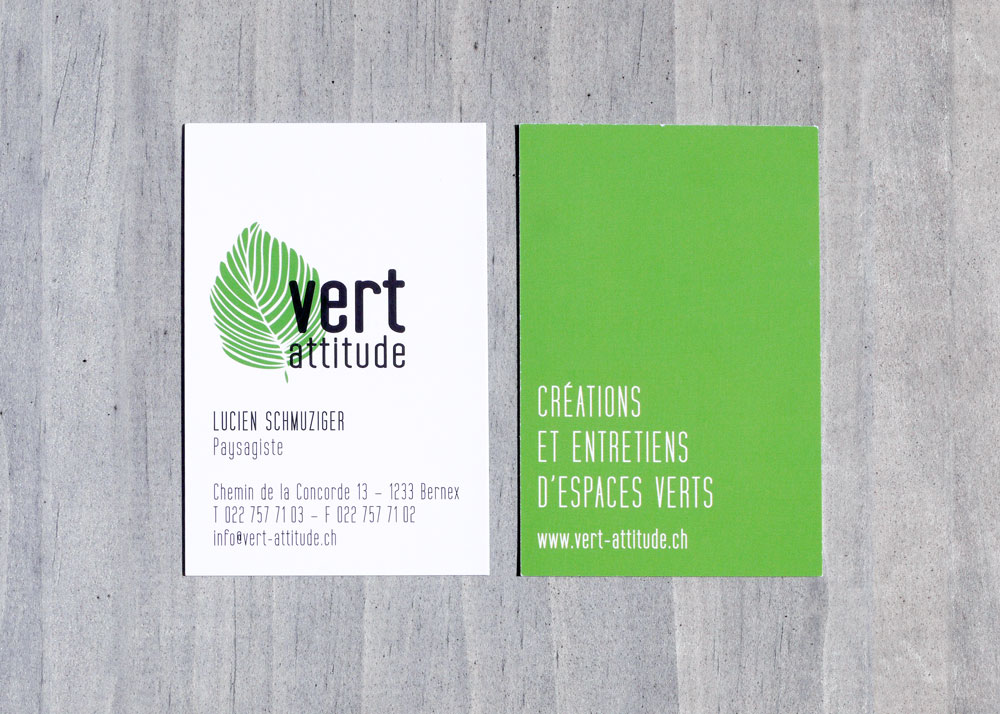 Vert attitude carte de visite