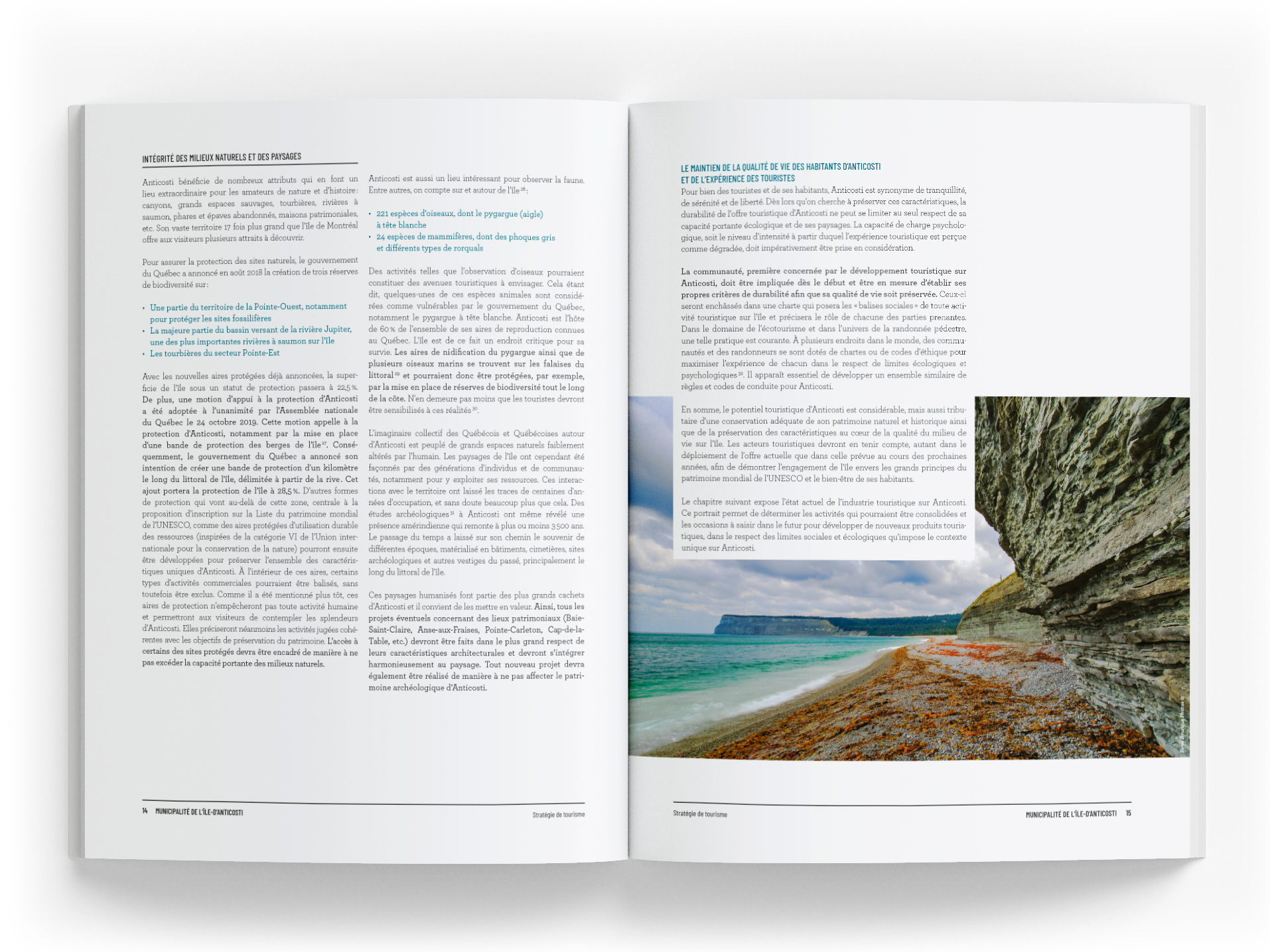 Intérieur brochure Municipalité de l'Île-d'Anticosti